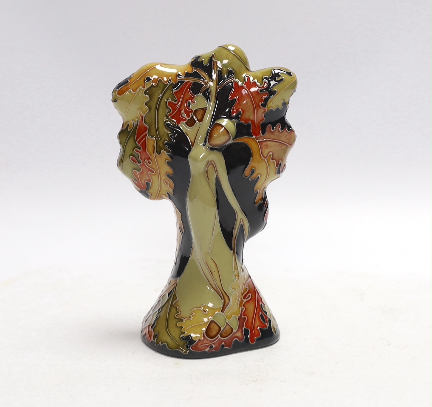 A Moorcroft pottery Oak Nymph sculpture designed by Kerry Goodwin, 17cm